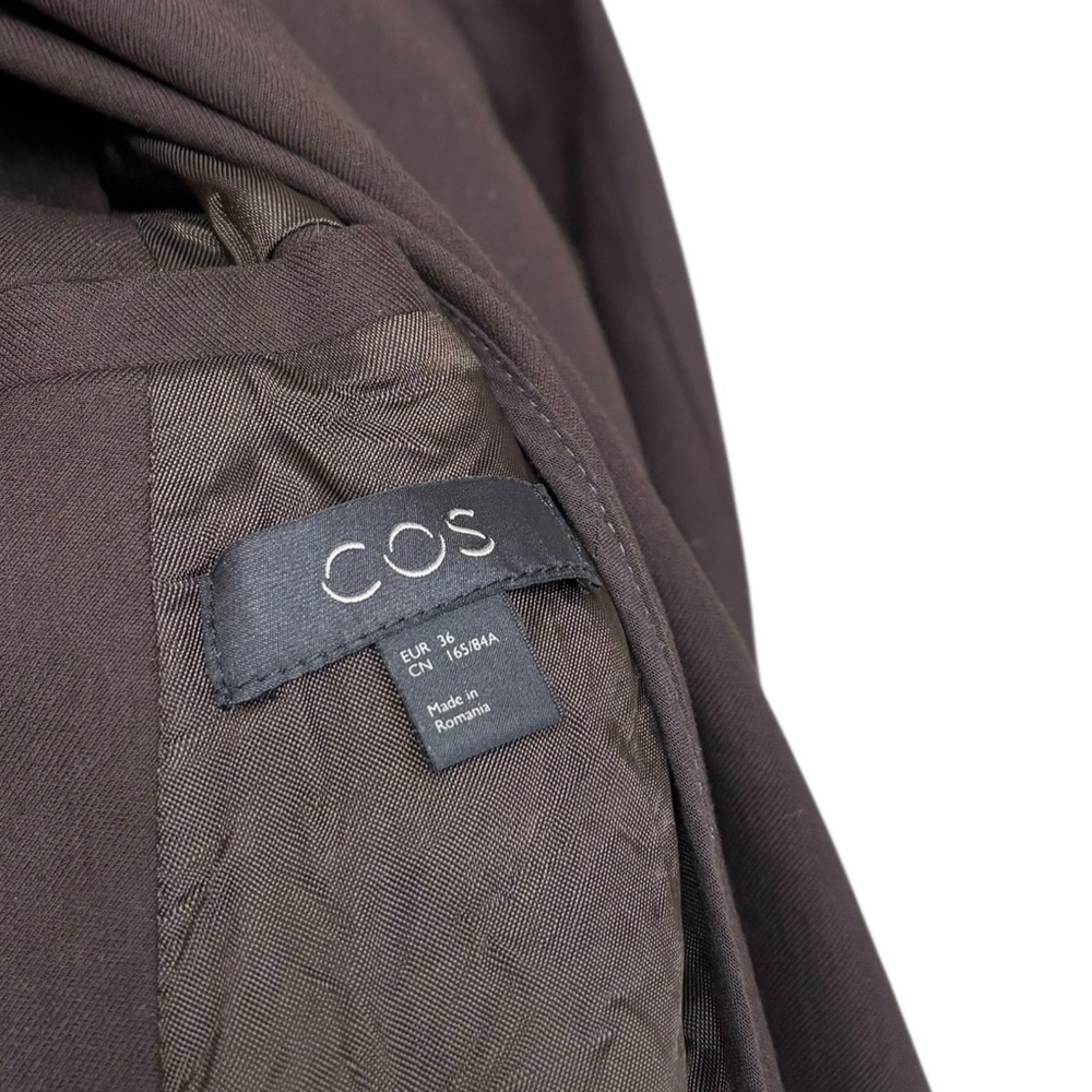 Cos Brown Oversized Split Back Wool Blend Size Eu… - image 6